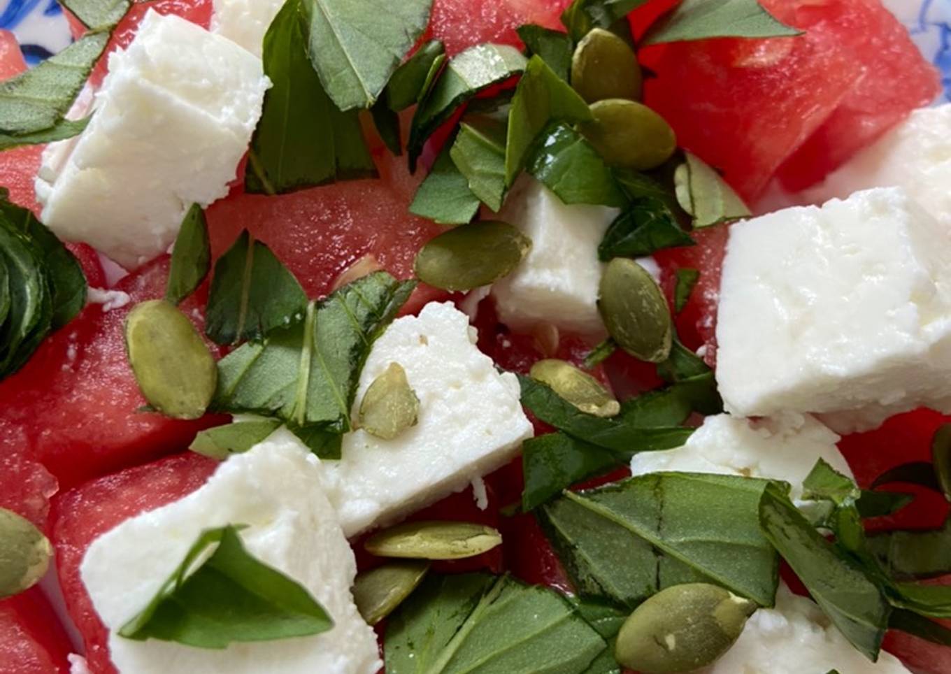 Simplest watermelon and feta salad