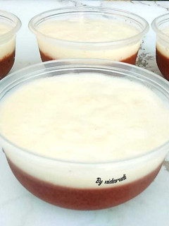 Foto resep Puding Coklat Vla Terigu Ekonomis dan Nikmat