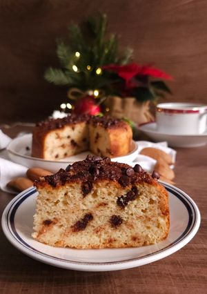 Une photo de Ricotta cake mandorle & cioccolato.