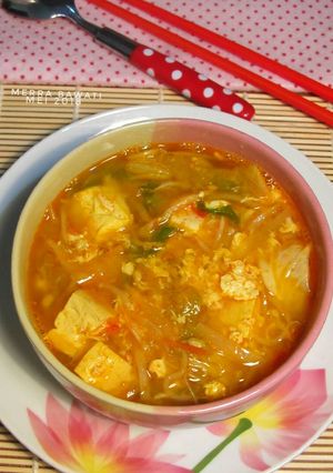 Foto resep Sup Tahu Pedas Ala Korea (Sundubu Jjigae)