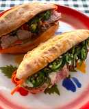 Baguette Vietnamese Sandwich🥖🌶️🍅🧄แซนวิชเวียดนาม Banh Mi🥖🌶️EP:ไส้หมูย่าง&แครอทดองพริกสด🌶️