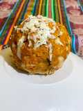 Bolon de verde, maduro con maní cebolla cilantro y queso ✅