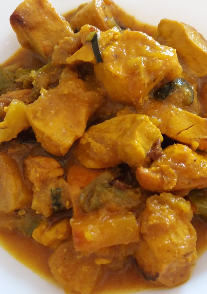 Una foto de Pollo al curry con verduras