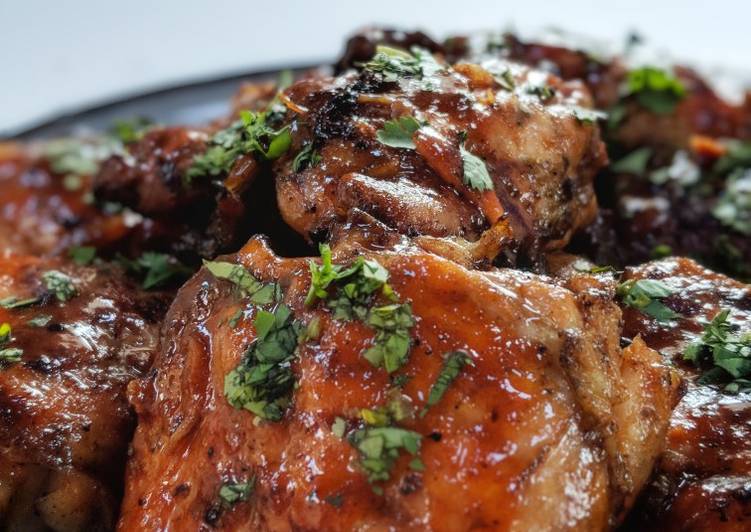 Step-by-Step Guide to Prepare Speedy Honey Sriracha chicken thighs