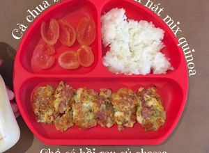 Hình của món Chả cá hồi rau củ chesse ❤️ Cùng bé ăn dặm BLW.