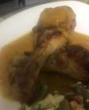 Muslos de pollo al vino rose