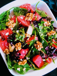 A picture of Watermelon & Pears Feta Salad.