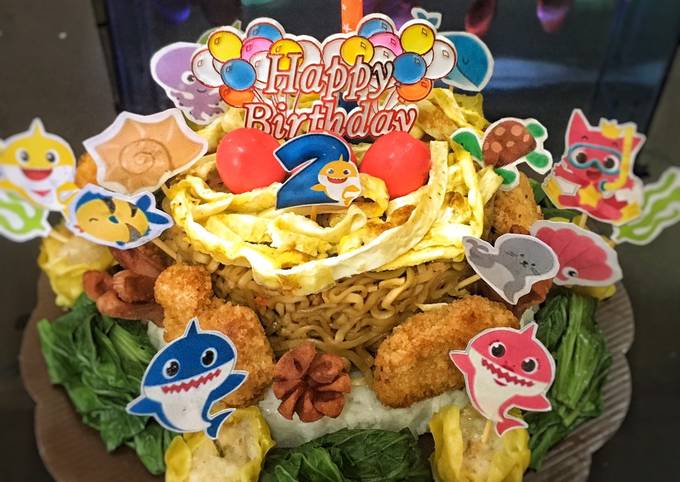 Cara Buat Instant Noodles Cake Gampang