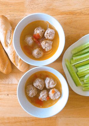 Hình của món Bánh mì xíu mại.