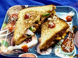 Sabudana Tikki Chilli Sandwich
