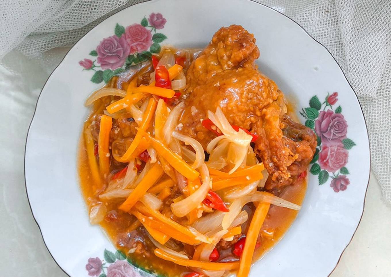 Koloke Ayam Saus Asam Manis