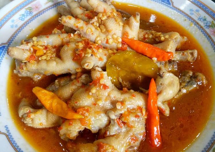 Resep: Ceker pedassss...empuk yang Nikmat