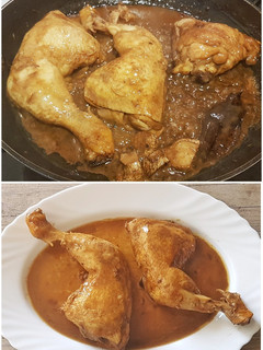 Una foto de Muslos de Pollo al Ajillo Cuba Libre Style