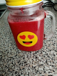 Una foto de Smoothie con restos de frutas
