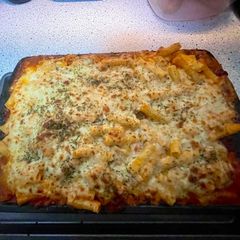 A picture of Million Dollar Baked Ziti.