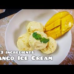 A picture of Homemade Mango Ice Cream With 3 Ingredients.