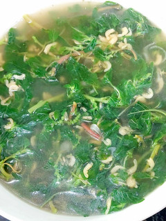 Hình của món Canh rau dền cơm nấu tép khô.
