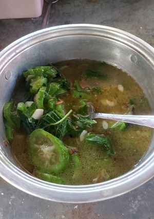 Foto resep Sayur bening gambas, bayam liar