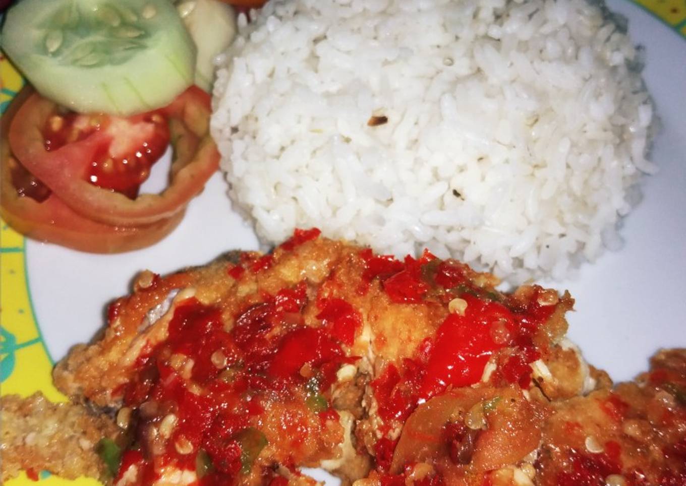 Ayam Geprek seadanya