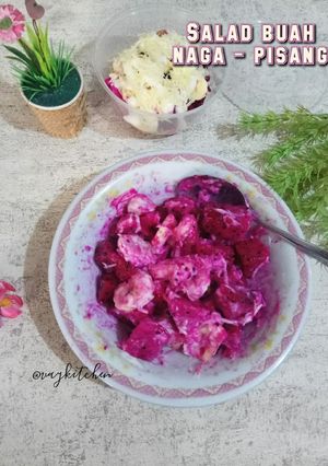 Foto resep Salad Buah Naga Pisang
