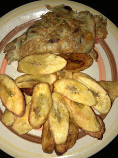 A picture of Fried plantain and fried egg.