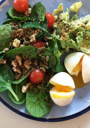 A picture of LCHF breakfast.