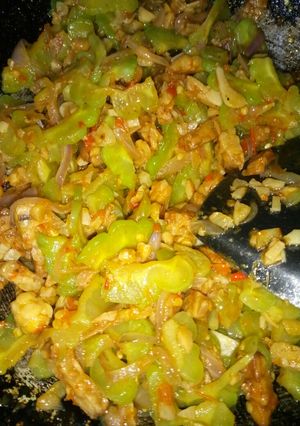 Foto resep Tumis pedas pare dan tempe