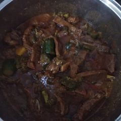 Beef stew with Broccoli and Zucchini A picture of Beef stew with Broccoli and Zucchini.
