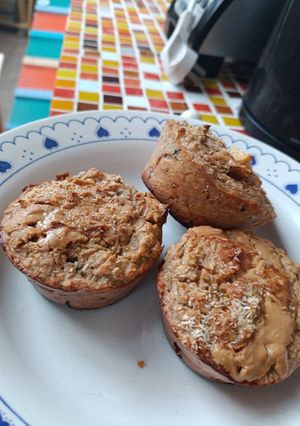 Una foto de Deliciosos muffins de banana y manzana SIN Azúcar saludables para los niños y toda la familia 🩷❤️
