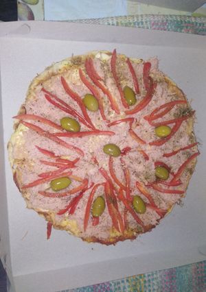 Una foto de Pizza especial. Casera