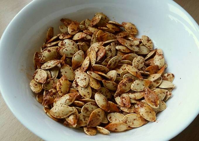 Recipe of favorite Vickys Garlic &amp; Paprika Roasted Pumpkin Seeds, GF DF EF SF NF