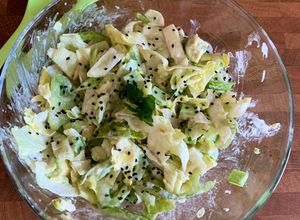 Une photo de ☆Salade Avocat, Tomates Vertes et Wasabi☆