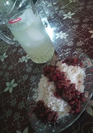 عکسی از دستور 👈آلبالو پلو 🍒👉😍❤