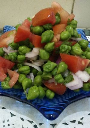 A picture of Green Chana Salad.
