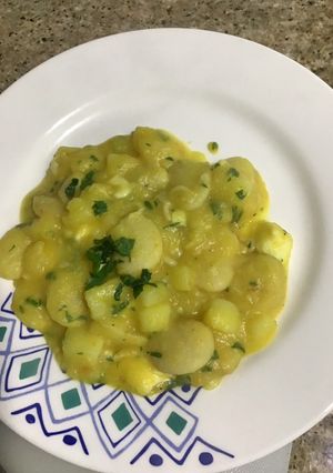 Una foto de Guiso de pallares verdes
