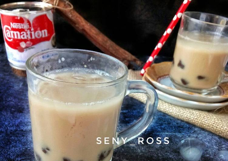 Cara Gampang Menyiapkan 27. Milk tea w/ homemade pearl bubble, Enak Banget