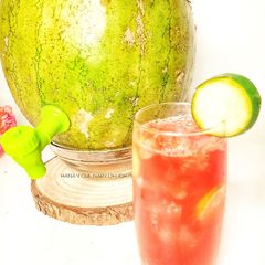 A picture of Korean watermelon punch.