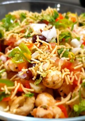 A picture of  Mexican style Popcorn & Foxnut bhel.