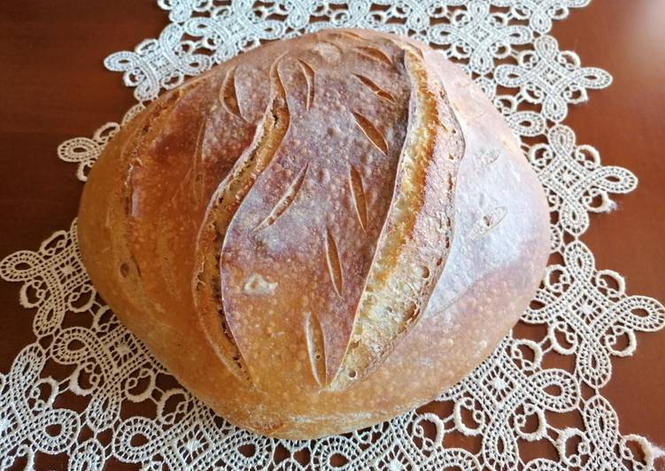Recipe of Any-night-of-the-week Pane con farine macinate a pietra e lievito madre e noci