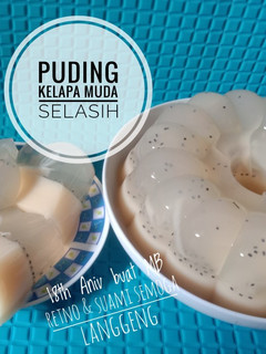 Foto resep Puding Kelapa Muda Selasih
