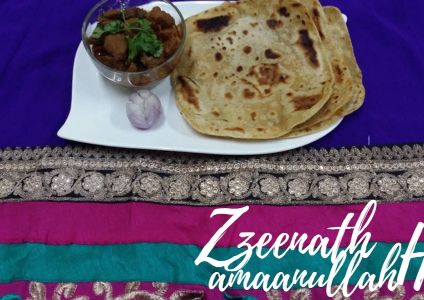 Charkoni Rotis with Tala huwa Gosht