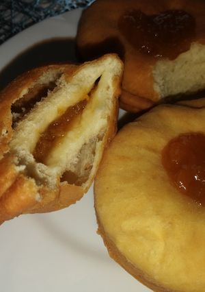 Töltött és sima fánk recept fotója