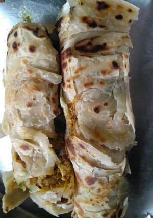 A picture of Paneer kathi roll.