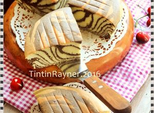 Foto resep Ogura Cake Zebra with Coconut Milk