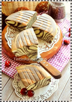 Foto resep Ogura Cake Zebra with Coconut Milk