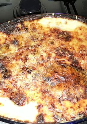 Una foto de Mousse de puerros y gambas