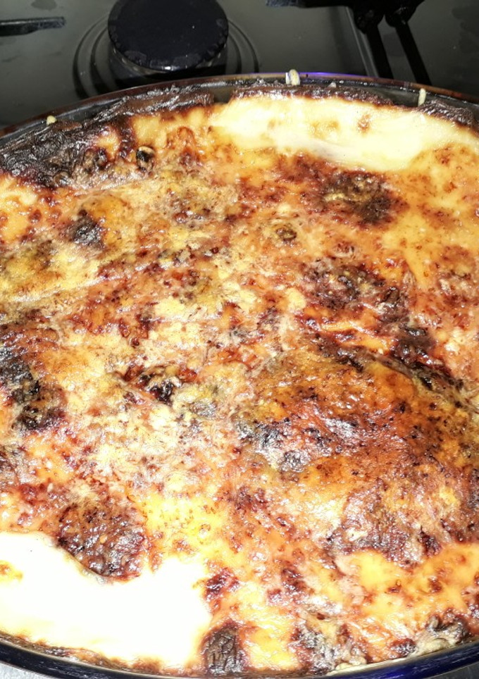 Una foto de Mousse de puerros y gambas