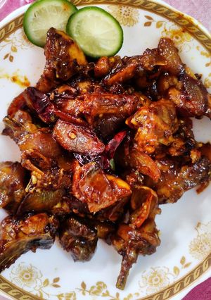A picture of Spicy Honey Lemon Chicken.