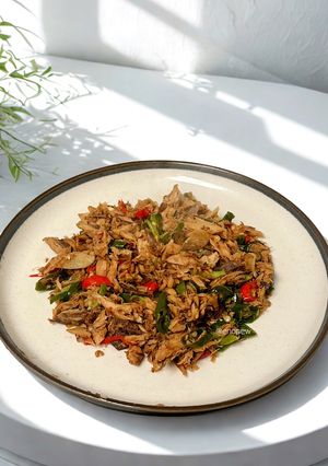 Foto resep Tongkol suwir petai