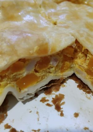 Una foto de Tarta de calabacín y puerro